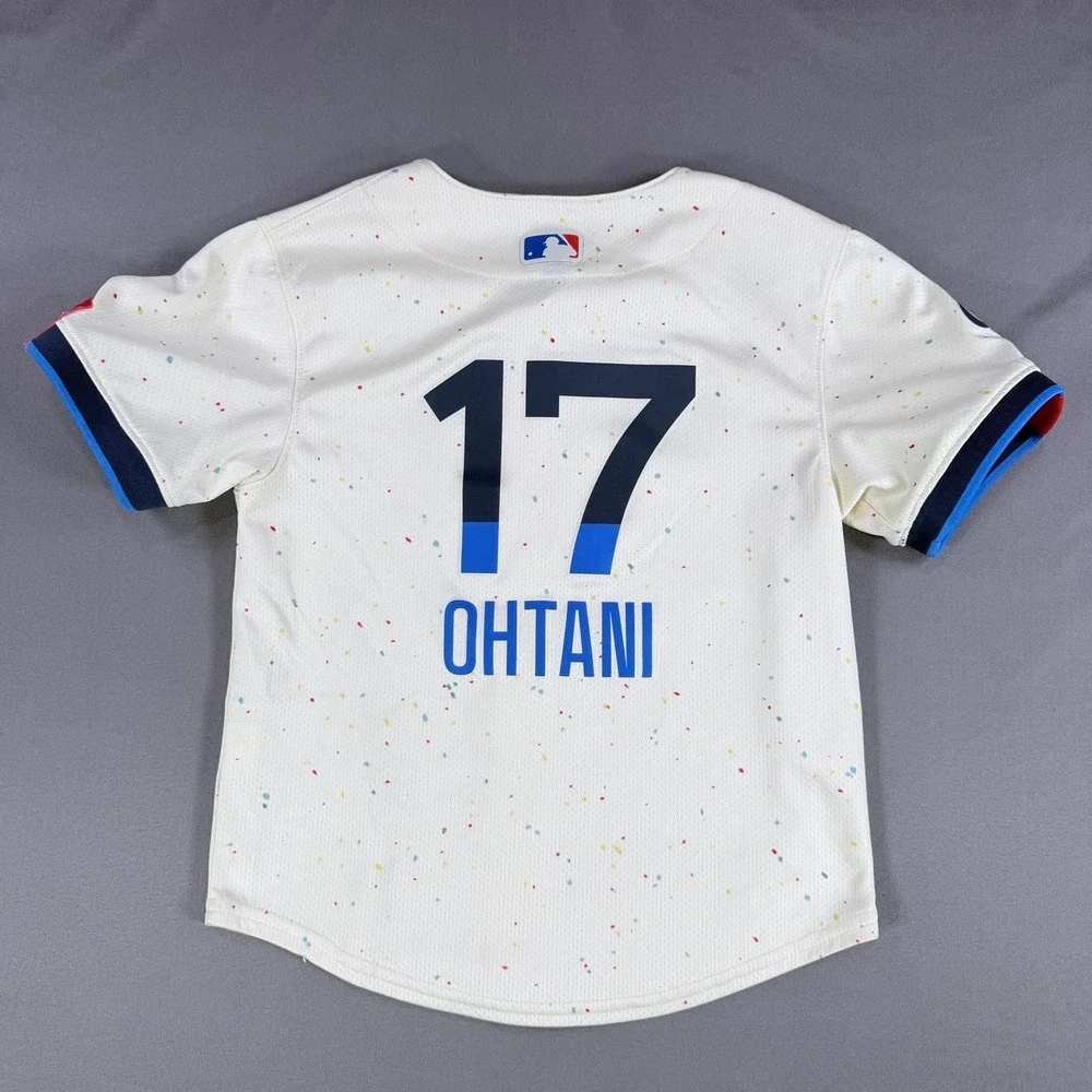 Nike Shohei Ohtani Dodgers Youth M 5/6 Cream City Connect Jersey 17 MLB Fan Gear